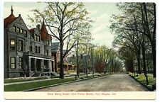 Fort Wayne Indiana IN, Street View West Berry from Fulton Antique Postcard c1907 picture