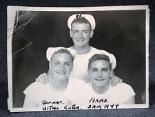 Navy Friends Gay Interest Trimmed 1944 Real Photo Postcard RPPC View Gitmo picture