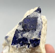 204 Gm Gorgeous  Deep Blue Lazurite Crystal On Matrix Specimen~Afghanistan picture