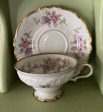 Delphine Floral Teacup and Saucer Bavaria Germany picture