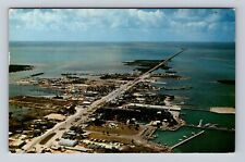 Marathon FL-Florida, Aerial Of Town Area, Antique, Vintage Souvenir Postcard picture
