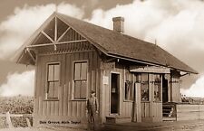 RPPC Photo Oak Grove, Michigan Train Station picture