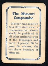 THE MISSOURI COMPROMISE 1908 GAME OF PRESIDENTS FRONTIER NOVELTY CO BUFFALO VE+ picture