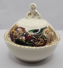 Cre Irish Porcelain Lidded Trinket Bowl Dish Signed Joe McCaul   picture