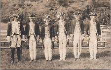 Soldiers Reenactment Machias Valley Pageant Maine 1913 RPPC Postcard - Unposted picture