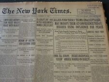 1922 OCTOBER 3 NEW YORK TIMES - ALLIES FIND TURKS' TERMS UNACCEPTABLE - NT 5806 picture