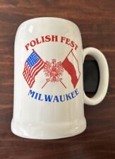 Vintage Polish Fest Milwaukee, Wisconsin Beer Mug 5.25x3.75” picture