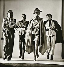 1981 Vintage HELMUT NEWTON Female Fashion Four Models Duotone Photo Art On 11X14 picture