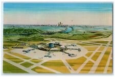c1950's Greater Cincinnati Airport Aerial View Air Plane Tower Ohio OH Postcard picture
