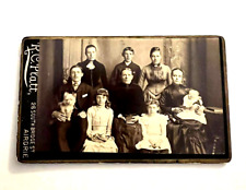 Antique CDV Photograph Large Family, Baby, Dog, R.C. Platt, Airdrie picture