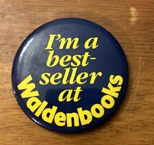I’M A BEST-SELLER AT WALDENBOOKS PINBACK BUTTON 2 1/4” VINTAGE 1970’s-80’s picture