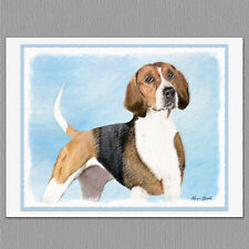 6 English Foxhound Dog Blank Art Note Greeting Cards picture