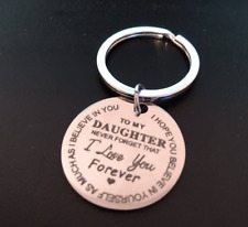 To My Daughter....Silvertone Keyring Charm picture
