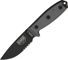 ESEE Model 3 Part Serrated Edge Fixed Blade Super Tuff Knife 1095 Carbon 3SKO picture