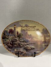 Thomas Kinkade's Guiding Lights 8.75x6.75 Porcelain Plate The Sea of Tranquility picture
