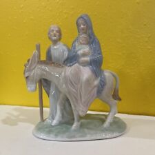 Vintage RR Roman Ceramic Nativity Figurine Donkey Mary Jesus picture
