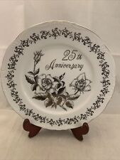 Royal crown Arnart imports vintage 1983/ 25th silver anniversary plate/ 10.25