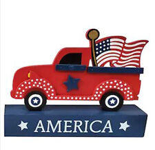 Ashland Brand Red Welcome America 4th of July Truck Tabletop Accent picture