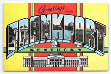 Postcard Greetings From Frankfort Kentucky Large Letter E. C. Kropp picture