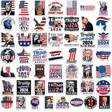 50pcs Trump 2024 US Presidential Election Speech Stickers Walls Laptop Luggage  picture