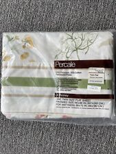 Vintage JC Penney Percale Twin flat Sheet Americas Wild Flowers picture