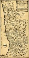 HUGE French MAP of PALESTINE Promised Land Carte de la Terre Promise circa 1720 picture