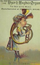 1880's-90's Dyer & Hughes Organ Comical Lady Playing French Horn P98 picture