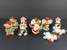 VTG  7-11 Citgo Traditions Christmas Ornaments Santa Snowman Penguin Lot of 10 picture