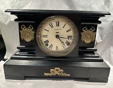 Antique Black Mantel Clock  By Ingraham picture