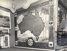 .RARE 1924 BRITISH EMPIRE EXHIBITION LARGE PHOTO. HUGE WELCOMING AUSTRALIAN MAP. picture