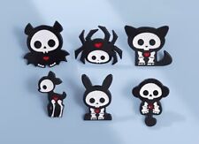 Skelanimals Set Of All 6 Pins - KIT Dee Diego Timmy Marcy Jack, plastic backing picture