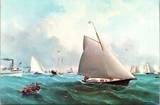 Postcard The Sloop Julia New York Yacht Club Regatta Painting William Bradford picture