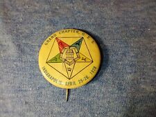 1928 Grand Chapter Order of the Eastern Star Pin Whitehead and Hoag Co Button picture