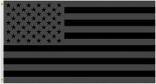 3x5FT All Black American Flag US Black Flags Tactical Decor Blackout USA Sale picture