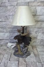 Vintage Moose Table Lamp With Shade Herco Gift picture