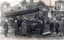 CPA 59 EXCEPTIONAL PHOTO CARD LILLE LES SAPEURS FIREFIGHTERS EXPLOSION OF JAN 11 picture
