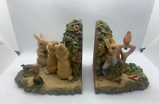 Charpente World of Beatrix Potter Peter Rabbit Carved Resin Bookends 1993 AS IS picture