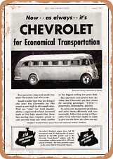 METAL SIGN - 1941 Chevy Bus by Flxible Vintage Ad picture