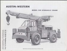 Austin-Western Model 220 Hydraulic Crane sell sheet ca 1960 picture