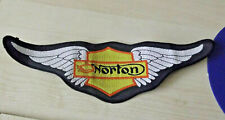 LARGE NORTON MOTORCYCLES ORIGINAL PERIOD NOS SEW ON PATCH WING BADGE 60's 70s picture