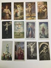 12 Vintage Catholic Holy Cards - death/funeral remembrance - 1940's -1960's picture