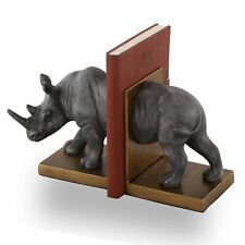 Stylish Aluminum Beautiful Rhino Bookends Pair & Book Racks Indoor Décor picture