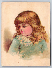 1880s Victorian Trade Card Pretty Girl Stove Company ? ~11835 picture