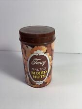 Vintage 1950's Painted Tin Fancy Salted Mixed Nuts Joke Snake Pops Out picture