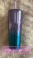 Starbucks Spring 2023 Purple Twilight Ombre Mermaid Scales Stainless Tumbler NWT picture