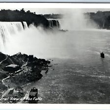 c1950s Niagara Falls RPPC Steamboat Steam Tour Ship Tourist Dock Birds Eye A164 picture