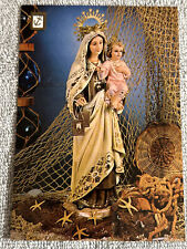 Vintage Our Lady of Mt. Carmel Virgin Virgen del Carmen Image Post Card 1988 picture