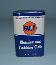 Vintage Gulf Cleaning & Polishing Cloth Tin Can picture