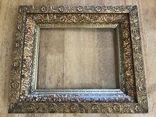 Antique Victorian Picture Frame 12x14 Fits 8x10 Ornate Gilt Wood Faux Marble picture