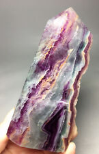 441g NATURAL rainbow  fluorite QUARTZ CRYSTAL tower stone HEALING picture